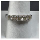CUBIC ZIRCONIA STERLING SILVER RING