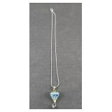 STERLING SILVER PENDANT WITH UNMARKED CHAIN