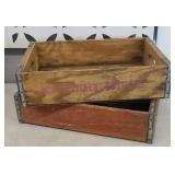 VINTAGE WOOD SODA CRATES COCA COLA, MID C