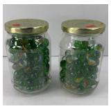 (2) JARS OF MARBLES