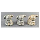 (3) GRISWOLD PUPS MARKED  CAST IRON