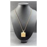 STERLING SILVER NECKLACE & UNMARKED PENDANT