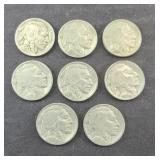 (8) BUFFALO NICKELS CLEAR DATES