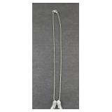 STERLING SILVER NECKLACE & PENDANT BOTH MARKED