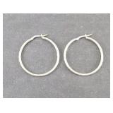 STERLING SILVER HOOP EARRINGS