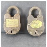 FOLSOM & SING SING PRISON LOCKS WITH KEYS