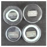 (4) MINI SILVER BARS 1 GRAM OF .999 SILVER EACH