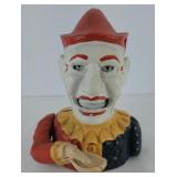 CAST IRON CLOWN MECHANICAL BANK