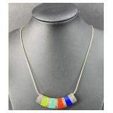 STERLING SILVER NECKLACE & PENDANT BOTH MARKED