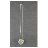 STERLING SILVER NECKLACE & PENDANT BOTH MARKED