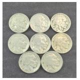 (8) BUFFALO NICKELS CLEAR DATES