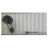 HOSE REEL WITH SPRAYER NOZZLE