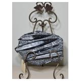 DEVONIAN PERIOD ROCK ORTHOCERAS W/ STAND