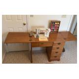 KEYSTONE SEWING MACHINE IN CABINET