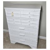 WICKER DRESSER & HEADBOARD