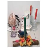 CRYSTAL SALT LAMP & CANDLE HOLDERS