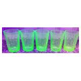(5) URANIUM JUICE GLASSES
