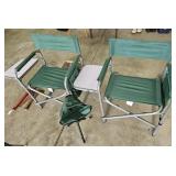 (2) CAMPING CHAIRS & STOOLS