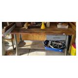 HEAVY DUTY METAL & WOOD WORK BENCH