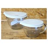 -(2) PAMPERED CHEF MEASURING CUPS: 1 & 2 QT