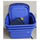 (3) TOTES W/ LIDS