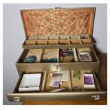LADY BUXTON JEWELRY BOX W/ CONTENTS