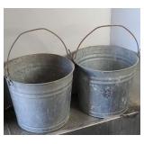 (2) GALVANIZED BUCKETS