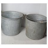 (2) GALVANIZED BUCKETS