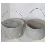 (2) GALVANIZED BUCKETS