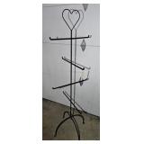 WROUGHT IRON BASKET RACK