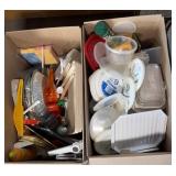 (2) BOXES OF ASSTD KITCHENWARE