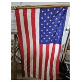 AMERICAN FLAG ON 10 FT POLE
