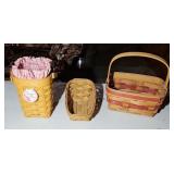 (3) LONGABERGER BASKETS