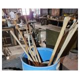 BARREL OF CORN SHOVELS & ASSTD OTHER TOOLS