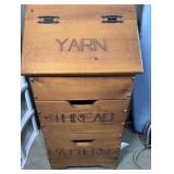 SEWING ROOMS STORAGE CABINET W/ SEWING SUPPLIES