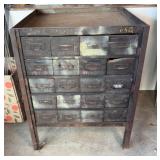 ANTIQUE PARTS DRAWER CABINET