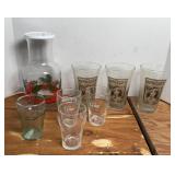 COCA COLA GLASSES, JUICE DECANTER