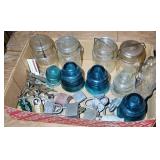 ASSTD CANNING JARS, LOCKS & INSULATORS