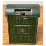 CAST IRON MAILBOX TOY 3 1/2 INCH TALL