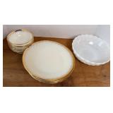 (12) PIECES OF FIRE KING DISHES