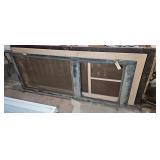 (3) ANTIQUE SCREEN DOORS & BARN PALLET
