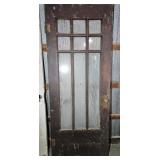 ANTIQUE DOOR W/ GLASS INSERTS