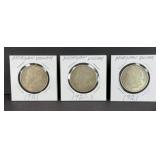 (3) 1921 MORGAN SILVER DOLLAR COINS