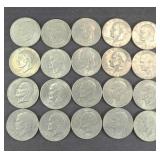 (20) EISENHOWER DOLLARS