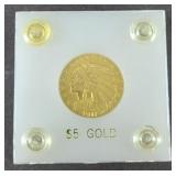 1911 $5  DOLLAR GOLD INDIAN HEAD  8.36g