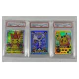 (3) PROXY GRADED POKEMON CARD REPLICAS