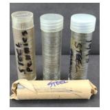 (4) ROLLS OF STEEL WAR PENNIES 200 PENNIES