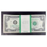 (100) $2 UNCIRCULATED CONSECUTIVE 1976