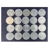 (20) EISENHOWER DOLLARS, MIXED DATES