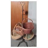 BASKET RACK W/ BASKETS